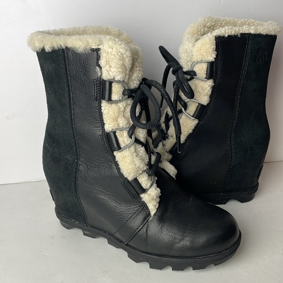 Sorel Joan of Arctic Wedge Shearling Ankle Boots 7.5 - Picture 2 of 10